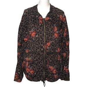 Democracy Leopard & Floral Print Jacket